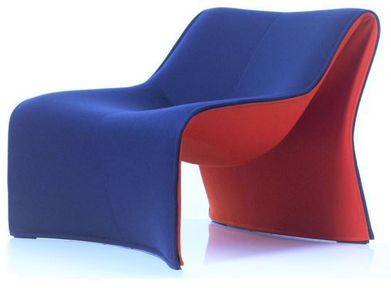 Кресло Cloth стеклопластик и кашемировая обивка