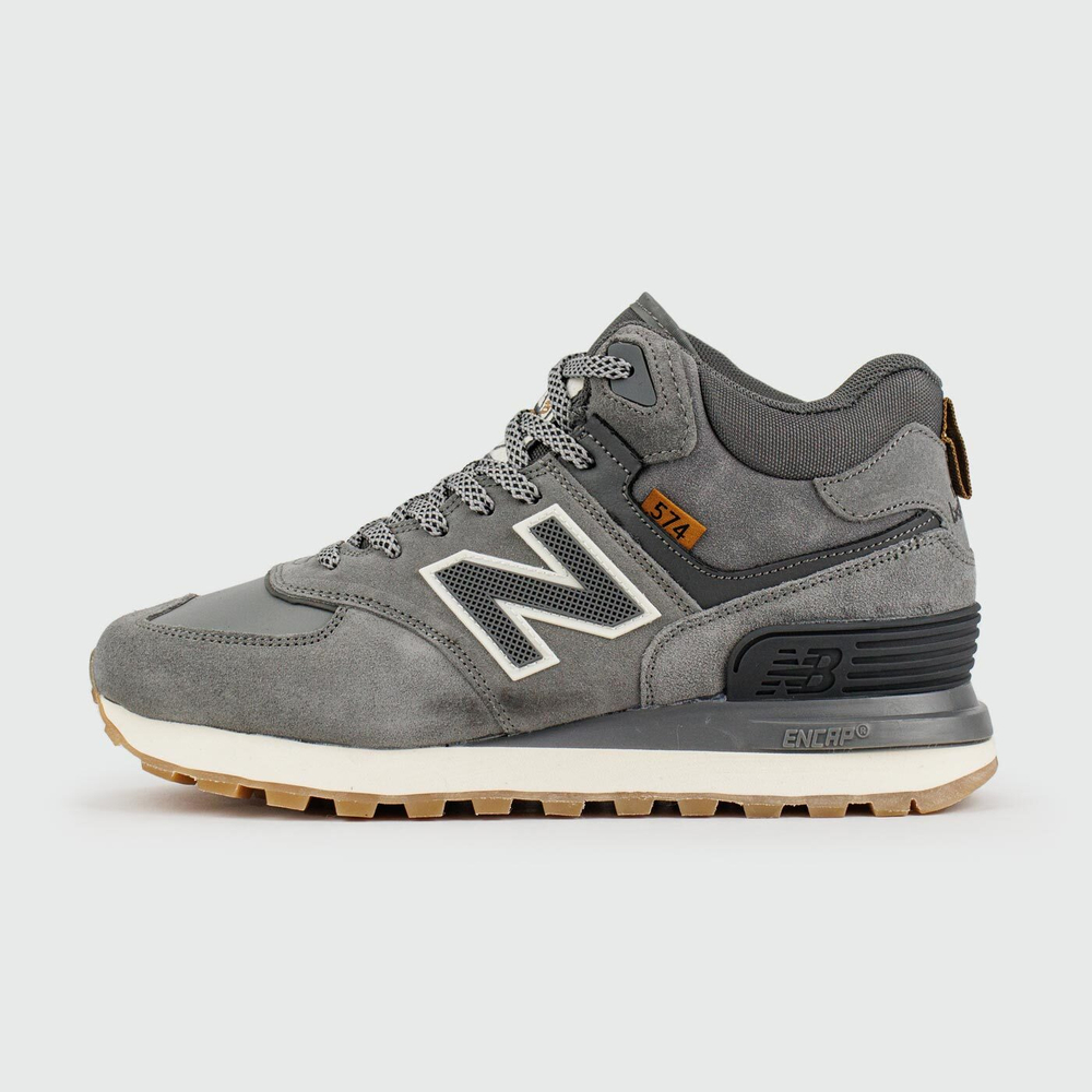 Кроссовки New Balance 574 Mid Grey / White with Fur Wmns