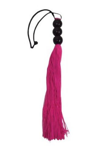 Небольшая розовая плеть Medium Whip - 35 см. (Цвет: розовый)