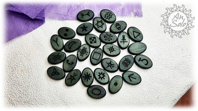 Викканские руны "Этно" 28шт