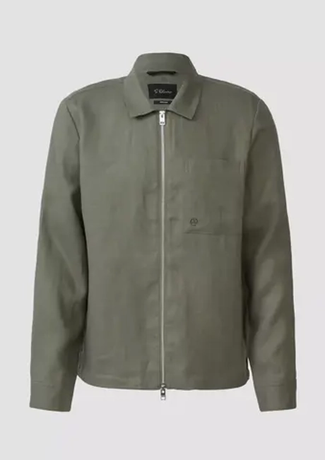 Льняная верхняя рубашка с накладными карманами s.Oliver