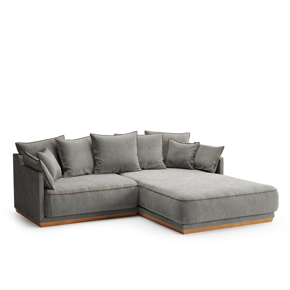 4-х местный нераскладной диван с кушеткой SOHO 801/812