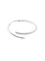 Браслет "Two Crystal Leaves mini" Silver