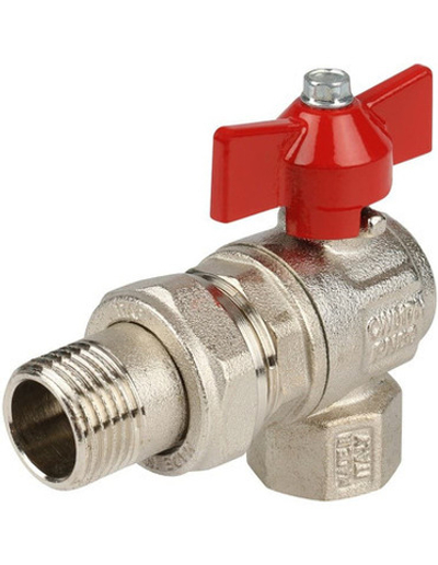 Шаровой кран угловой ITAP IDEAL 298 НР-ВР 1/2" полнопроходной со сгоном