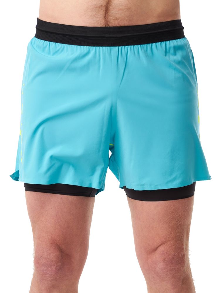 ШОРТЫ МУЖСКИЕ SPEED AERO 5 ELEVATE 2IN1 SHORT | SKYBLUE YELLOW