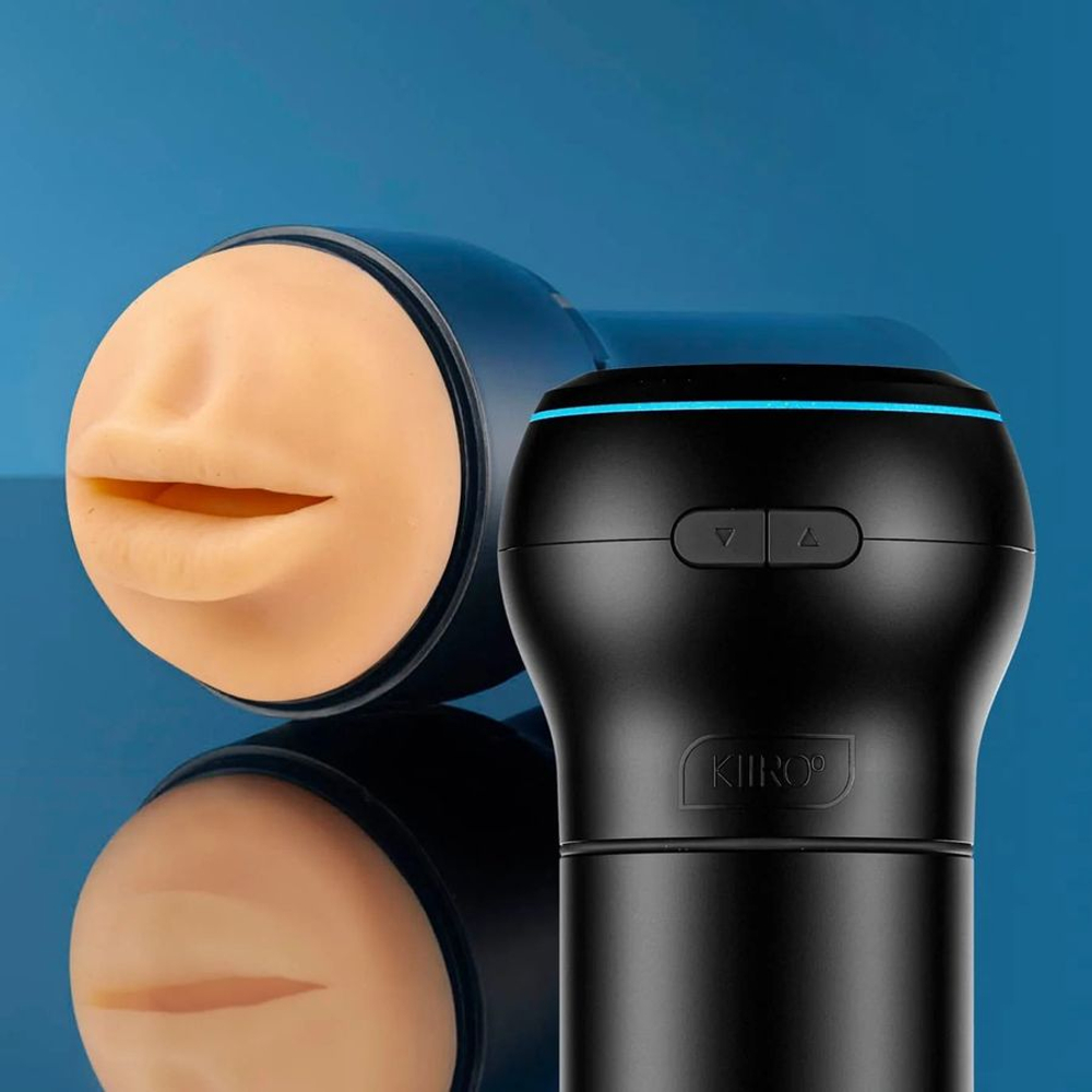 Набор Kiiroo: Мастурбатор Feel Stroker Mouth + интерактивная насадка PowerBlow