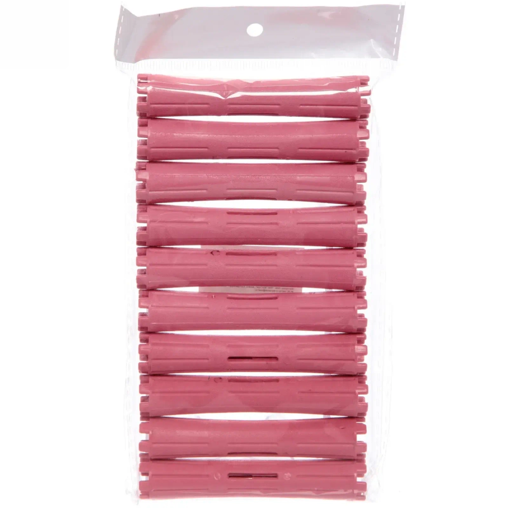 Бигуди пластмассовые-коклюшки 10шт «Styling», микс 6 цветов, d=1,6см (прозрачный пакет с подвесом), без резинки