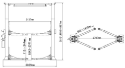 A255CM (PEAK 212C) Подъемник двухстоечный 5.5 т.