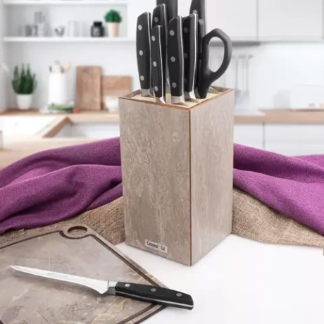 Подставка для кухонных ножей 12х12х24см ComposeEat Fashion эвора бежевая