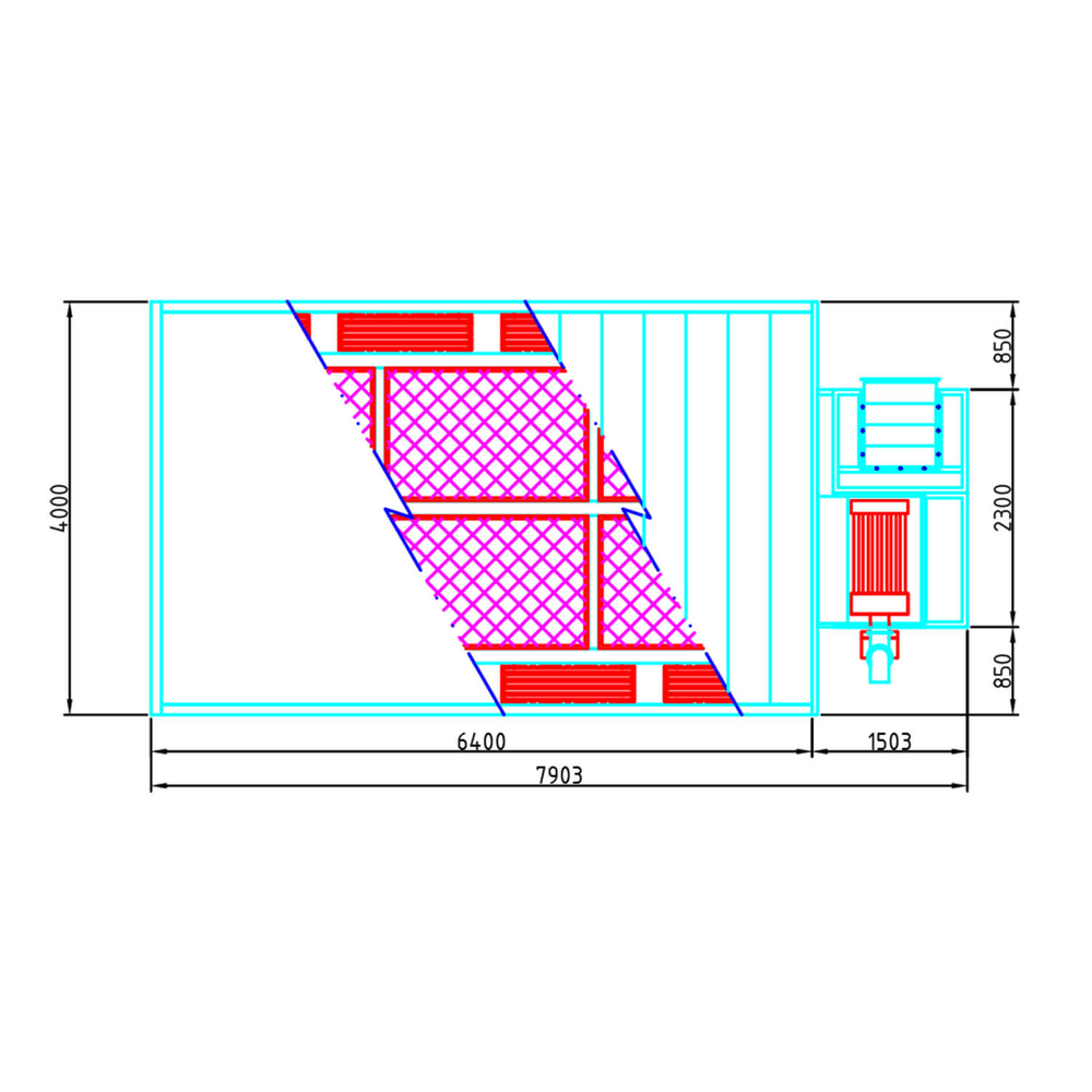 WDK-410M Пост подготовки с диагональным потоком воздуха, с функцией подогрева