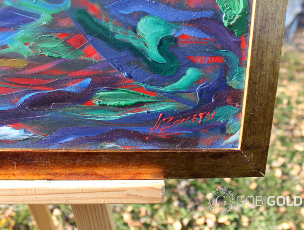 Картина ручной работы "ZERO" (абстракция) - 2-х сторонняя