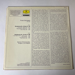 Винтажная виниловая пластинка LP Schubert Шуберт, Berliner Philharmoniker, Lorin Maazel, 2. Und 3. Symphonie (Германия 1977) Deutsche Grammophon