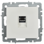 BRITE Розетка компьютерная RJ45 кат.5E РК10-БрБ белый IEK