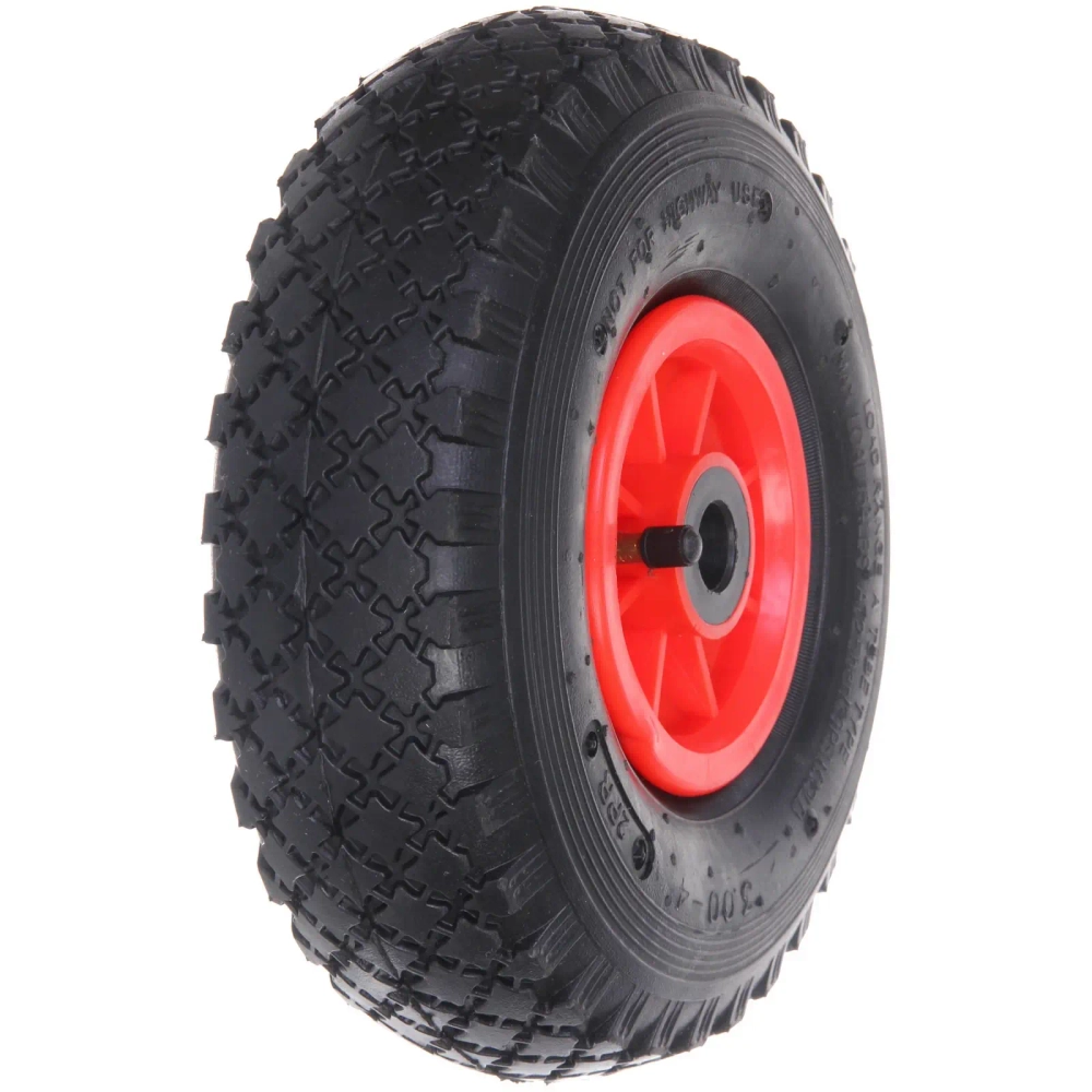 Колесо к тачке 10» 3,00-4 (ось 20мм) пневмо