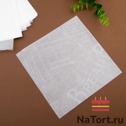 Бумага упаковочная для бенто-торта «Газета с белыми буквами» 18 х 18 см, 100 шт