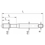 Метчик DIN-371-B M4x0,5 ISO2(6H) HSSE 800 C2-111101-0041  с прямой канавкой для сквозных отверстий