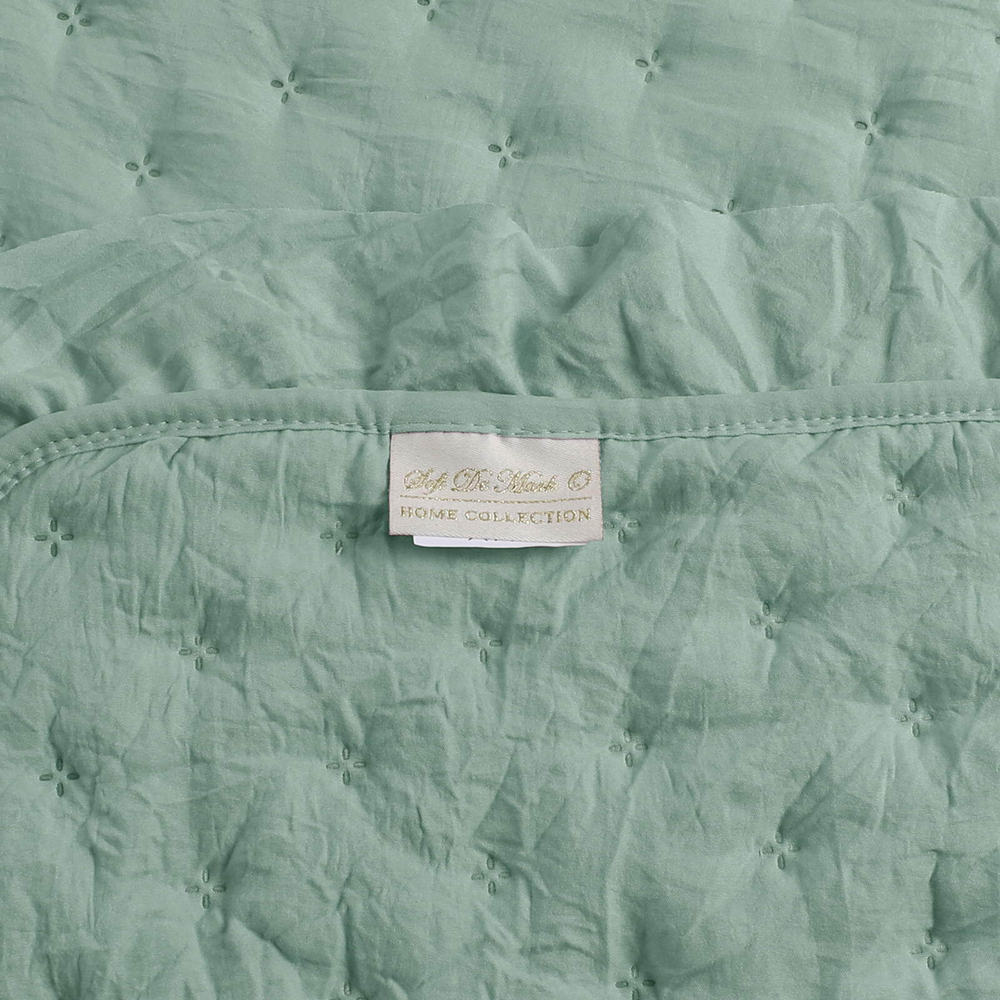 Покрывало 230x250 и 2 наволочки 50х70 Sofi De MarkO Фрау зеленое