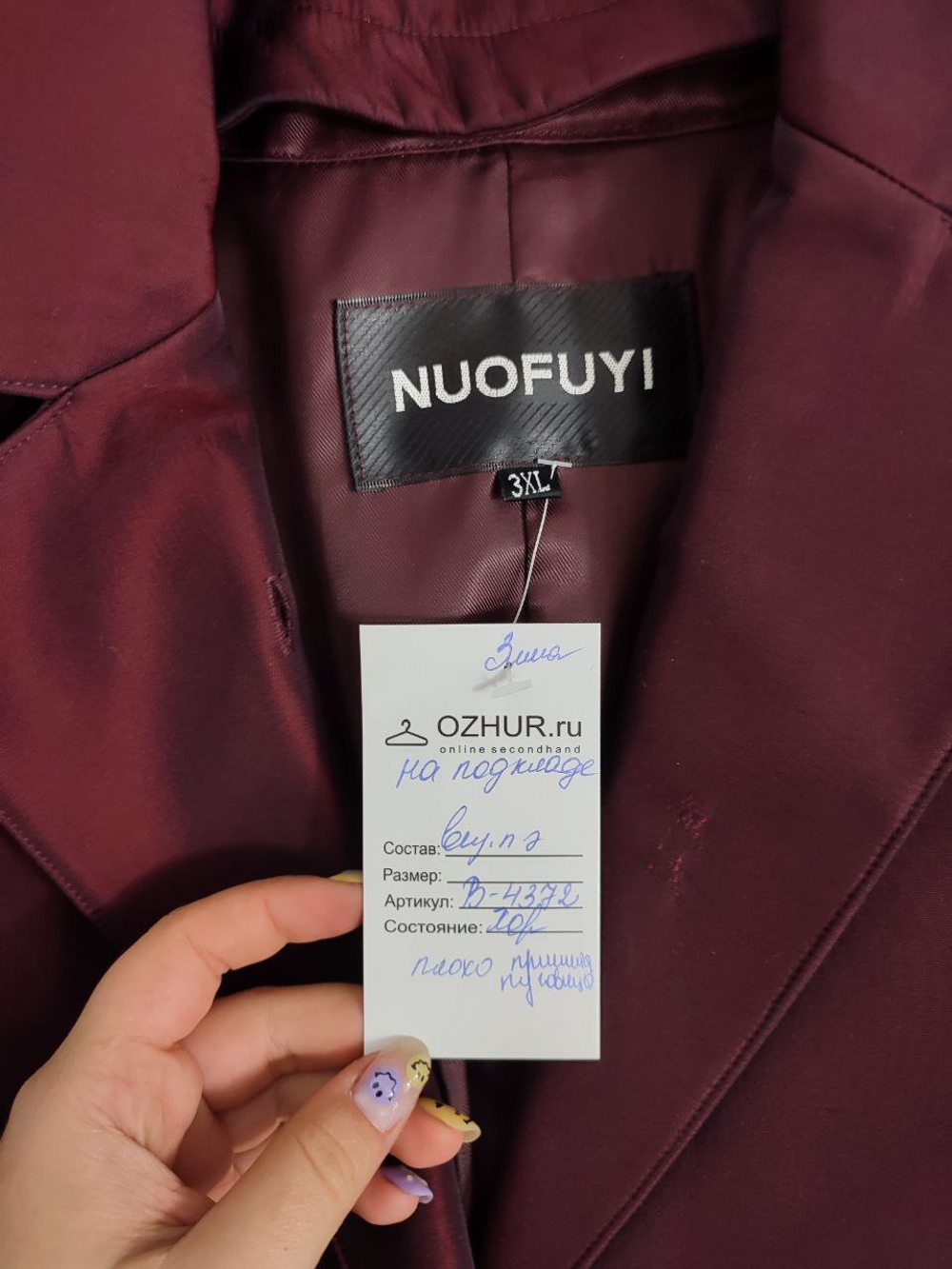 Пальто Nuofuyi зимнее 56 размер