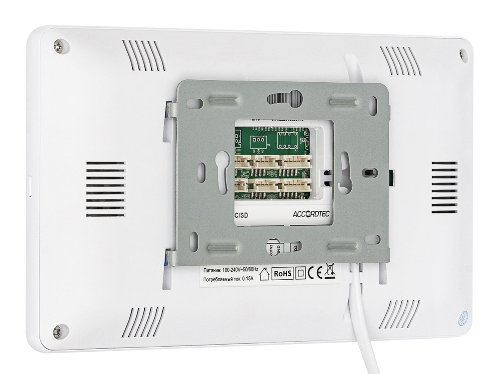AT-VD760C/SD WH Монитор домофона цветной с функцией «свободные руки» AccordTec