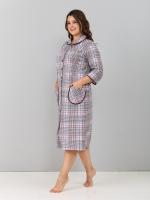 Халат Х-138/коричнево-розоваяклетка-к