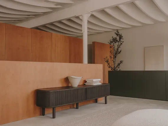 Maha Картина Белая с горизонтальной линией 82 х 102 см