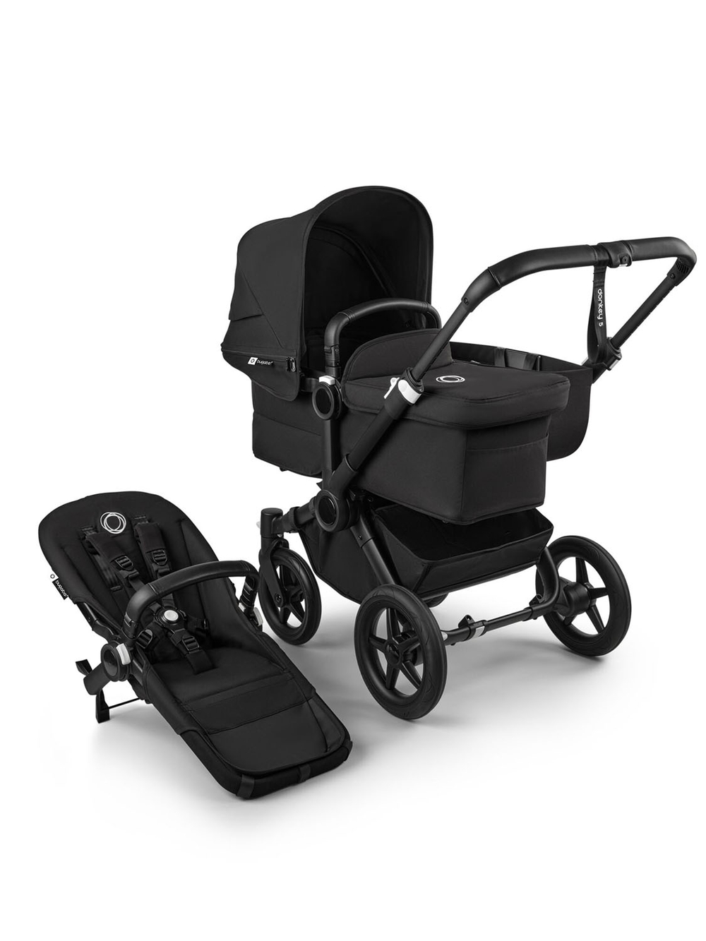 Bugaboo Коляска 2 в 1 Donkey 5 Mono Black/Midnight Black-Midnight Black
