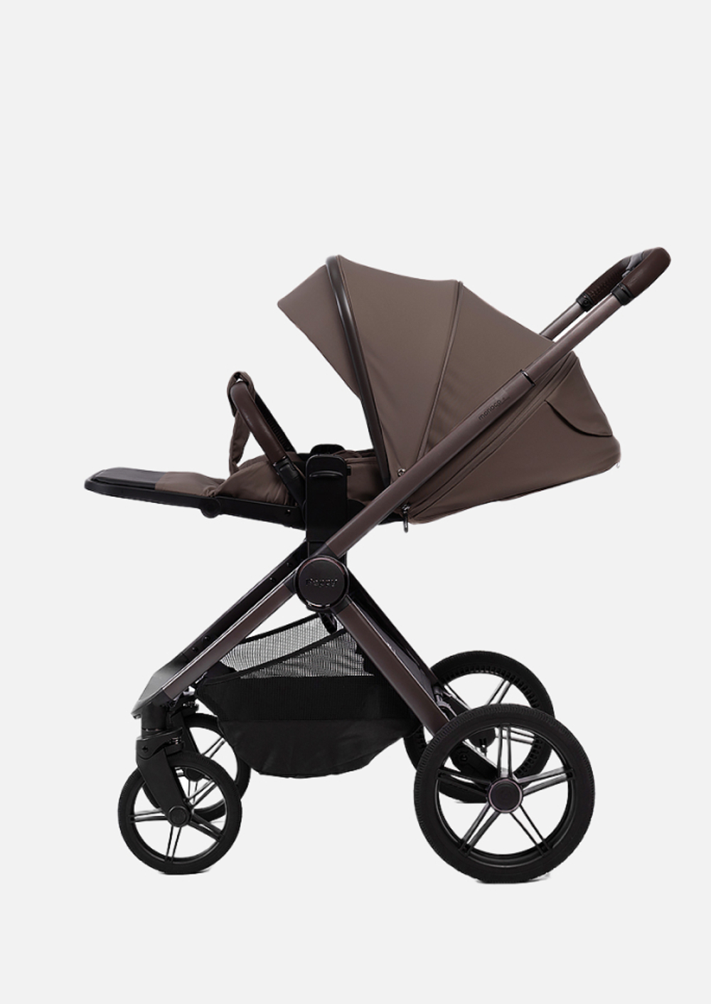 Peppy Коляска детская Monaco thermo 2 в 1 Mocca (кофе), рама серо-коричневая