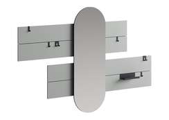 Вешалка Stripe L горизонтальная с зеркалом 60*160 см (серый)