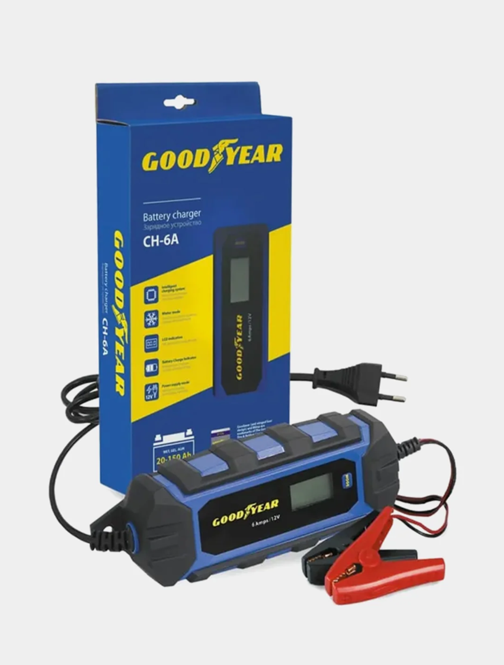 Электронное зарядное устройство для свинцово-кислотных аккумуляторов Goodyear CH-6A GY003002
