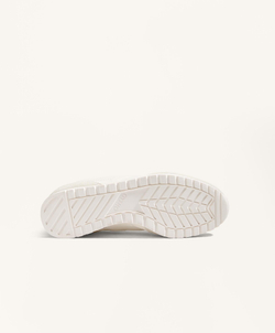 Oysho Нейлоновые кроссовки с вставками из натуральной кожи, экрю