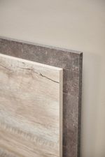 Коллекция Клео Кровать 1400 с НАСТИЛОМ Дуб Юкон/Ателье темное (Набор)