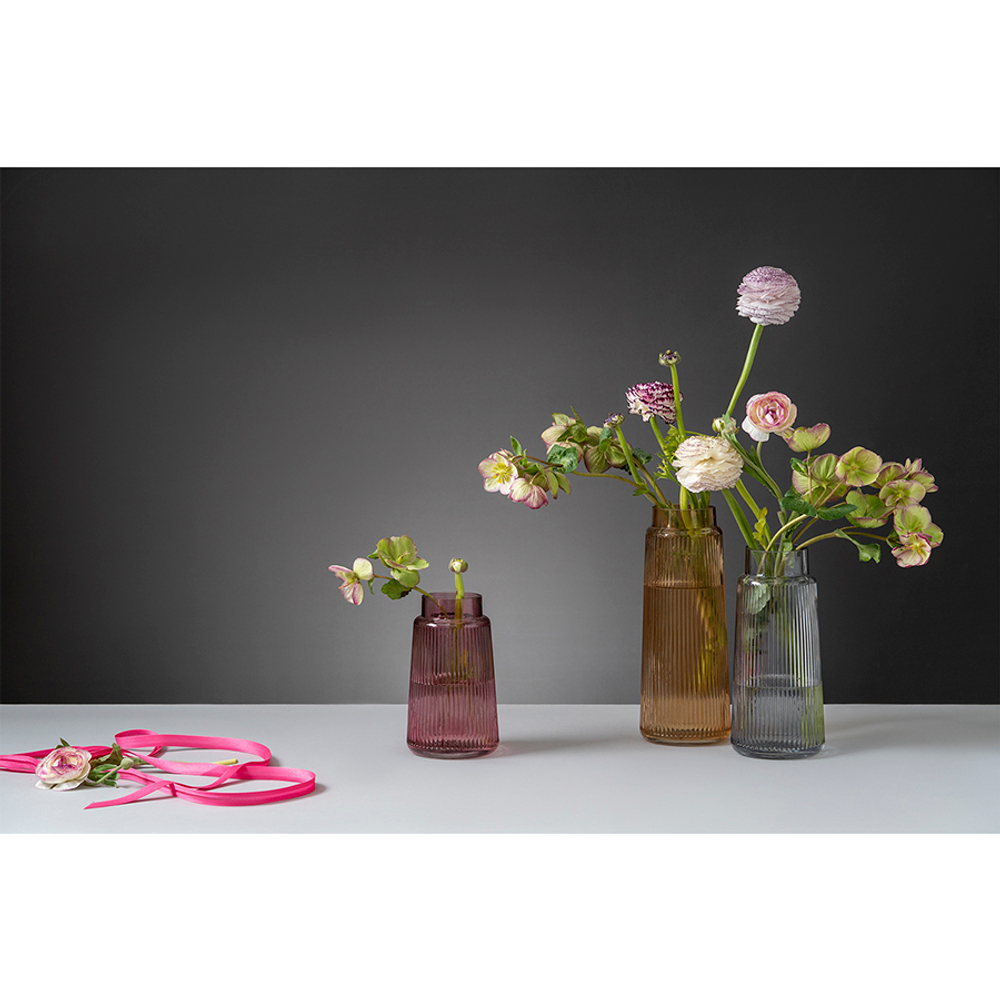 Ваза noemi, 19 см, бордовая