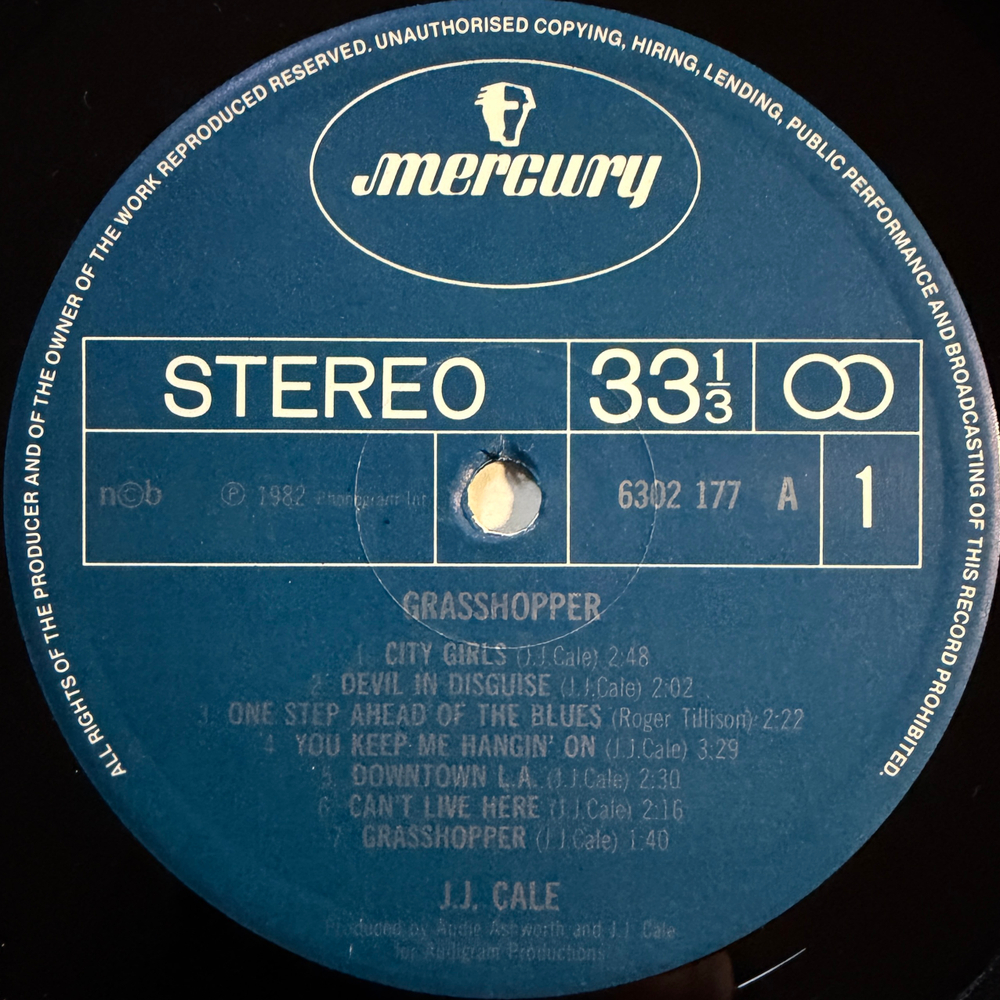 J.J. Cale - Grasshopper (Скандинавия 1982г.)