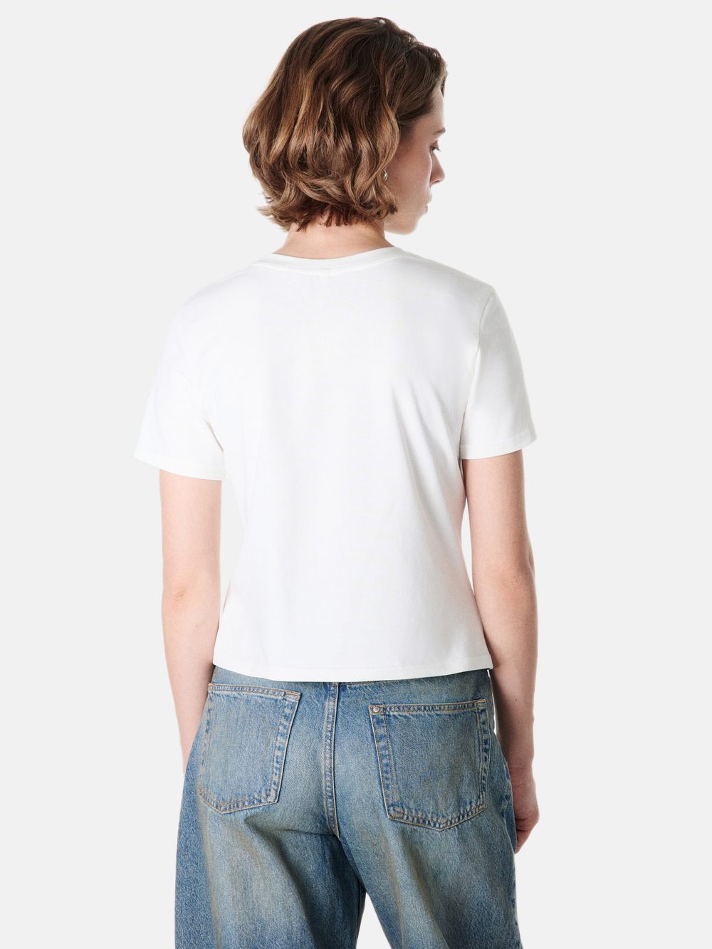 Футболка укороченная "Молоко" женская