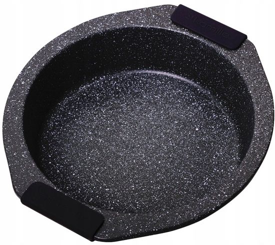 Форма для запекания круглая Kamille KM 6034A (28,5х26,5х6 см) из углеродистой стали с мраморным покрытием