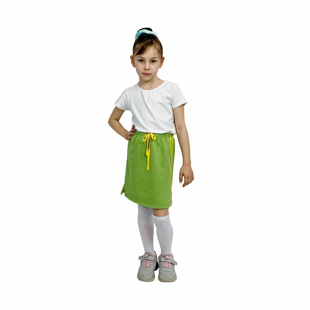 Юбка для девочки, модель №1 (прямая), рост 116 см, зеленая