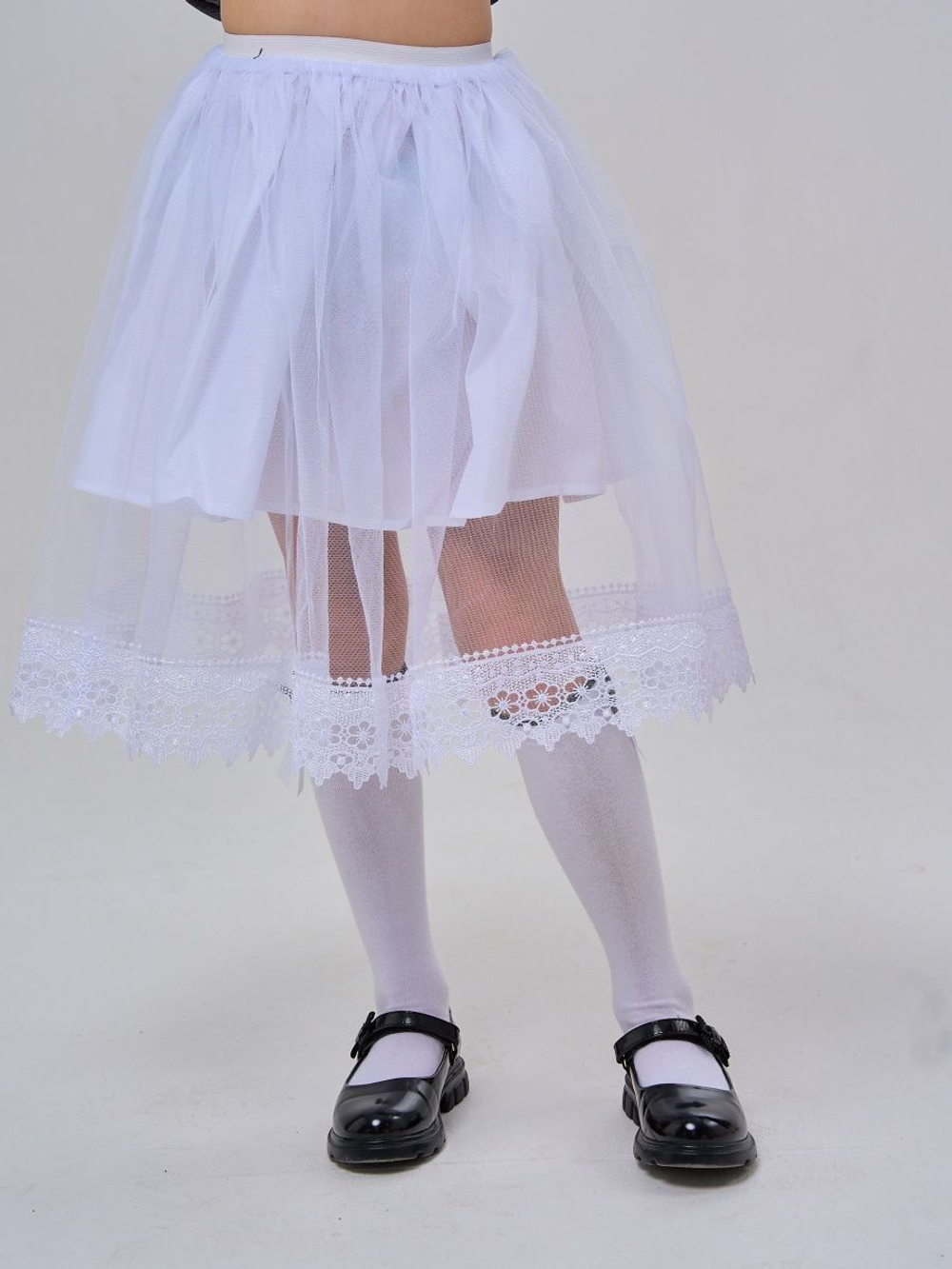 Школьное платье для девочки с кружевом