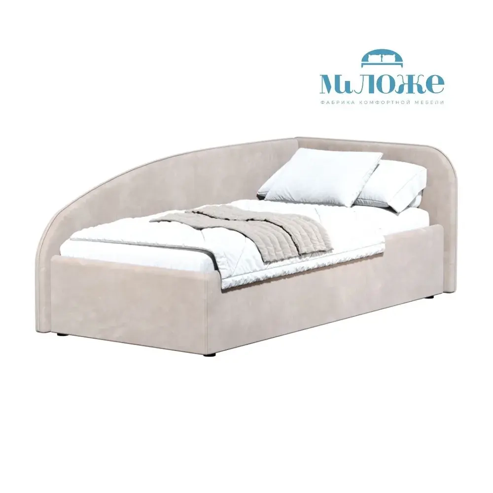 Кровать Элис 90х200 Бежевый Правый Угол