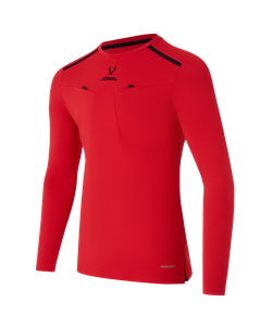 Футболка судейская с длинным рукавом DIVISION PerFormDRY Referee LS Tee, красный