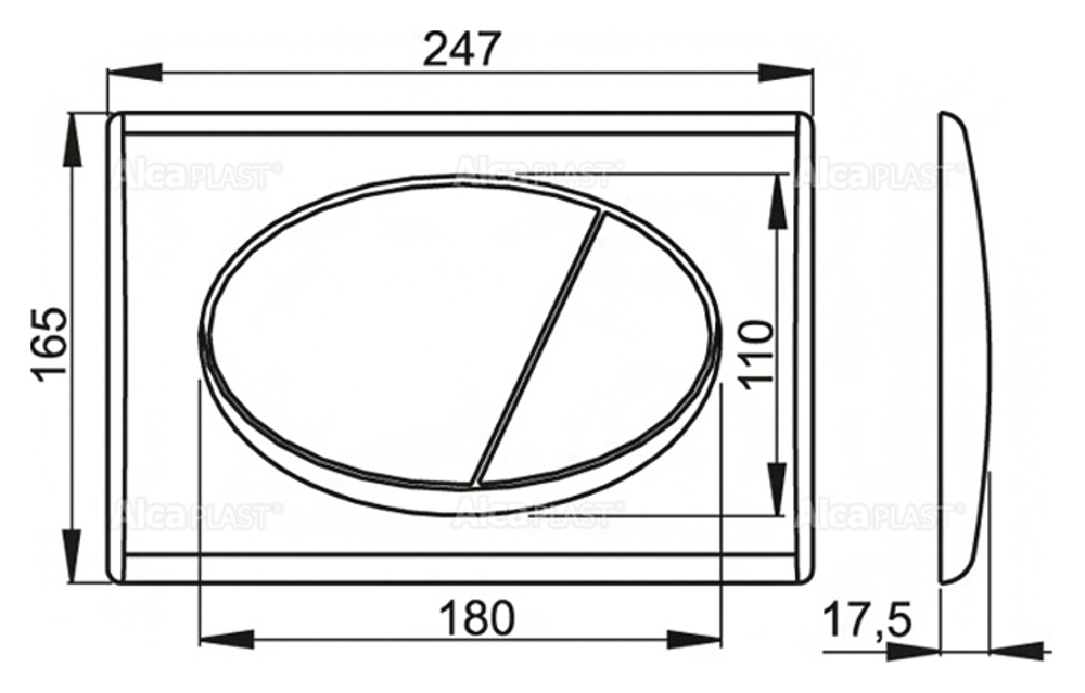 Кнопка управления M71 (хром - глянцевая)