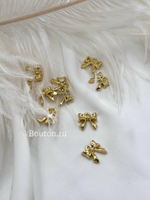 Подвеска золотистая "Бантик"