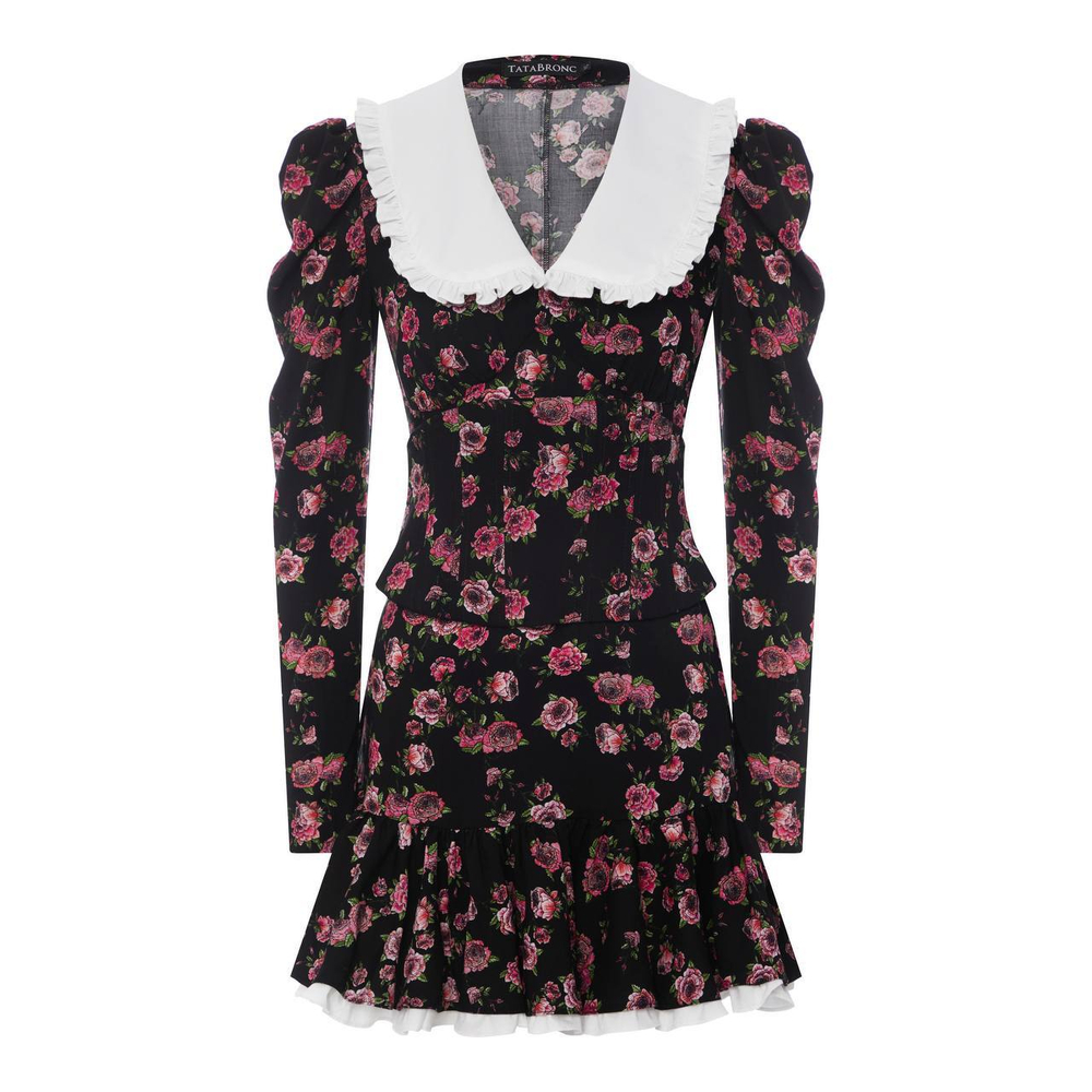 Платье Katrin черно-розовый