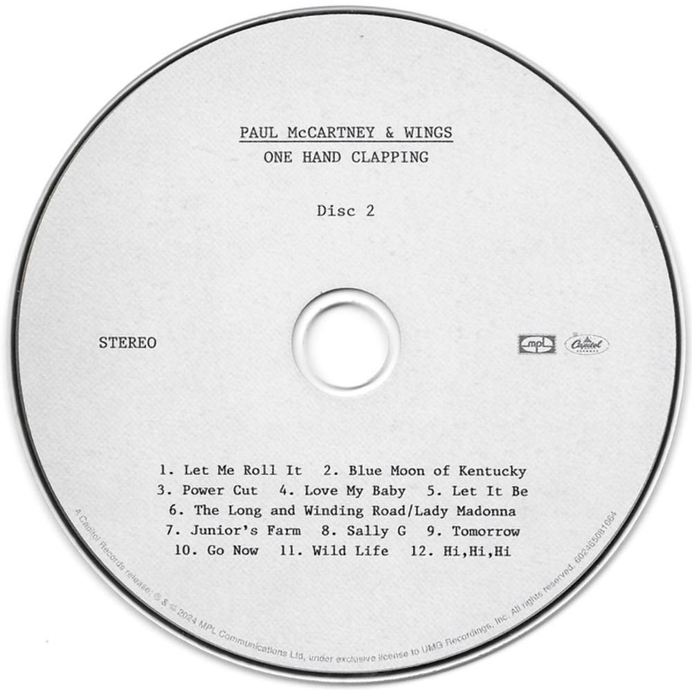 Paul McCartney & Wings / One Hand Clapping (2CD)