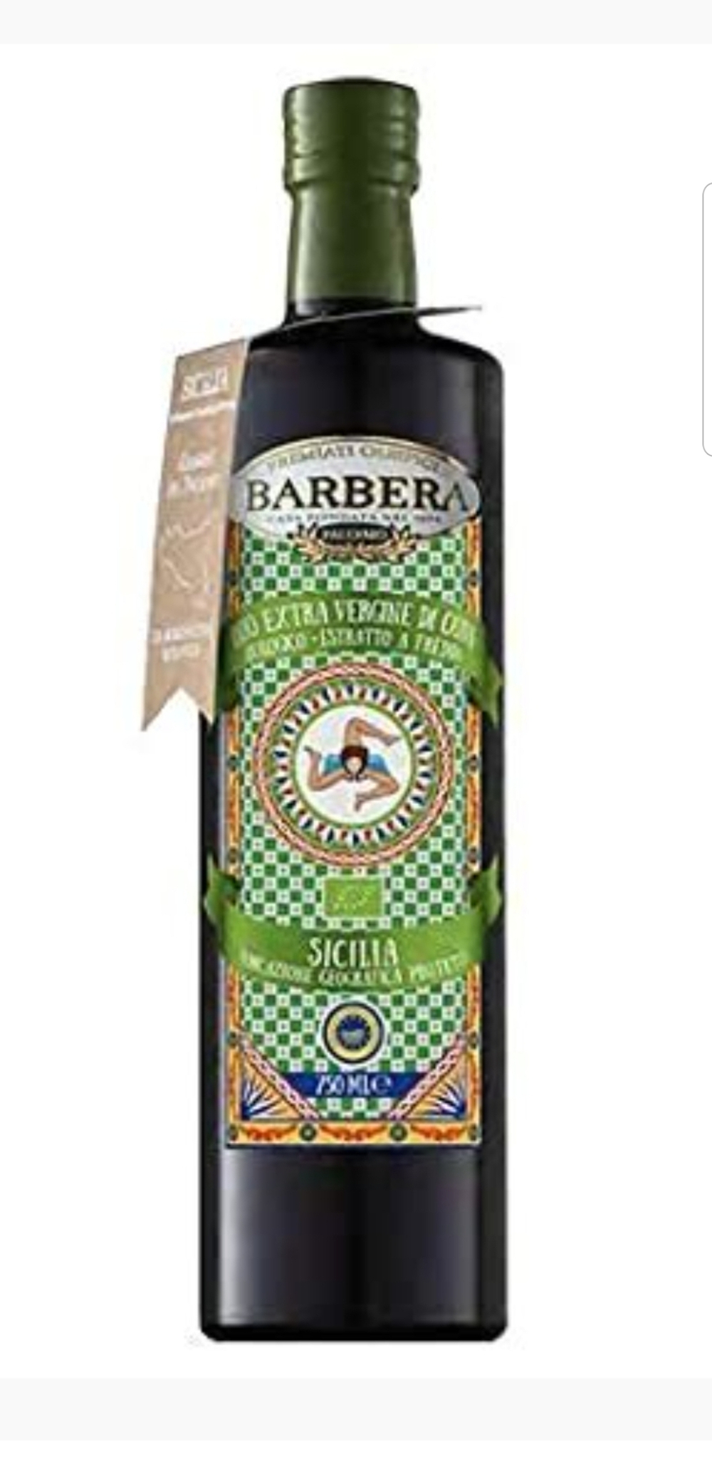 Оливковое масло BARBERA SICILIA IGP Bio Extra Virgin, 750 мл Италия