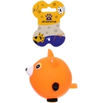 Игрушка резиновая с пищалкой «Лиса», цвет оранжевый, 8см (лейбл)