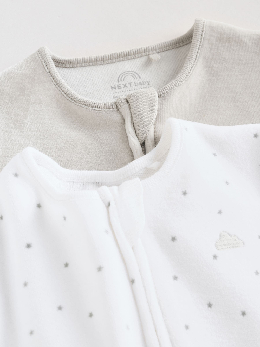 Комбинезон / Cлип для малышей Next F40-049, 2 шт., Серый, Белый