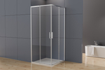Душевой уголок Rapid-N VSS-3RN1112E10CL, (1000-1100)x(1100-1200), хром, стекло прозрачное