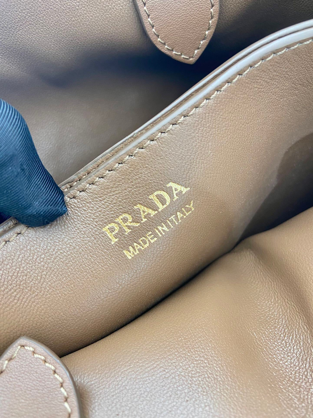Prada Buckle Small Leather Handbag With Belt 32 cm