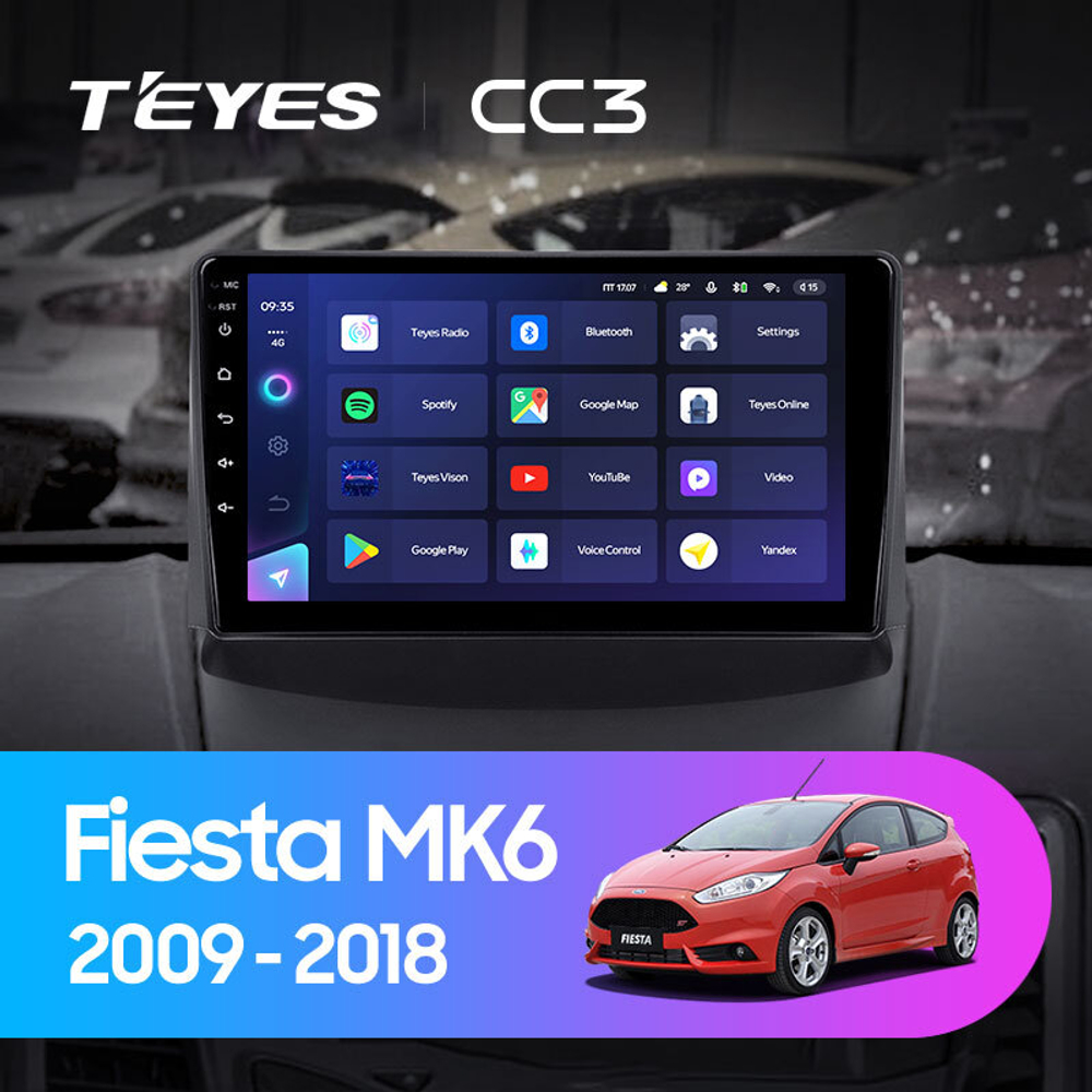 Teyes CC3 9"для Ford Fiesta MK6 2009-2018