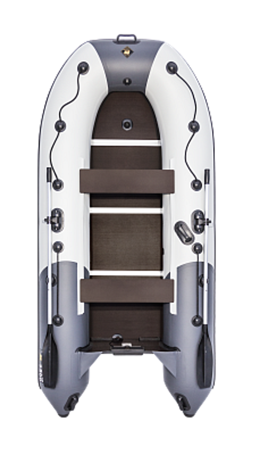 Лодка ПВХ Ривьера Компакт 3200 СК "Комби" светло-серый/графит